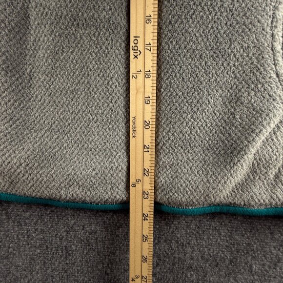 Patagonia Fleece Jacket Women Gray Blue Medium 1/4 Snap Soft Fuzzy Pullover - Picture 5 of 15